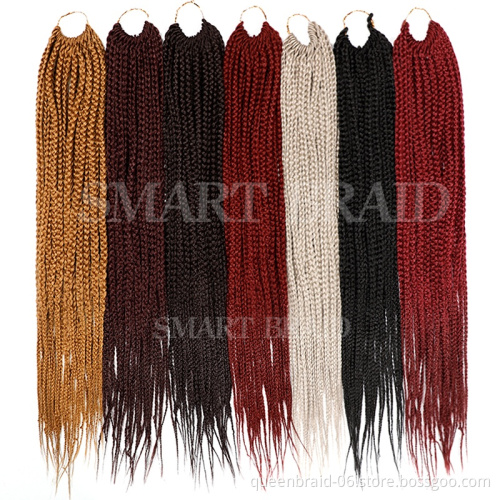 Ombre Box Braid Crochet Hair Box Braiding Synthetic Hair Extension 24inch Jumbo Braid Hair 20 Strands/pack